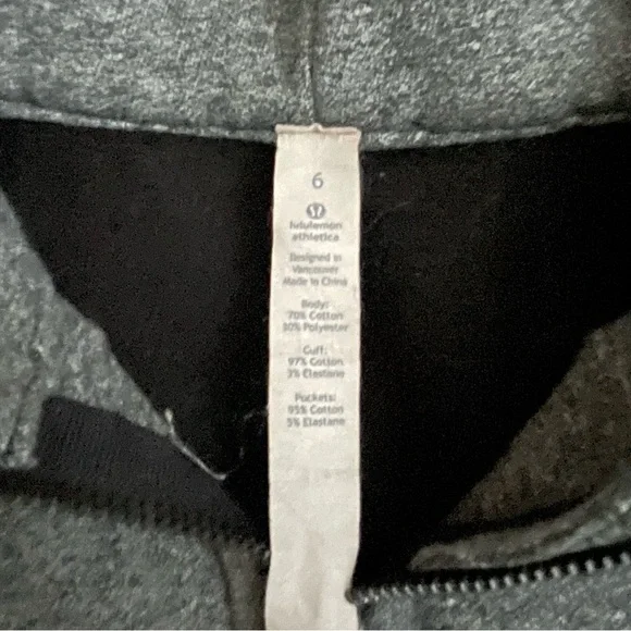 EUC Lululemon Grey Charcoal Zip-Up Hoodie (6) - Picture 6 of 7